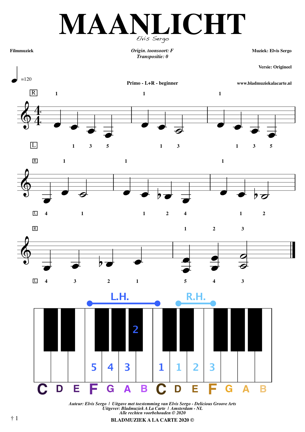 pond In zicht ketting Gratis bladmuziek piano keyboard hammond theorie - Bladmuziek