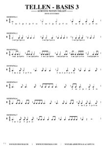 Gratis bladmuziek voor piano keyboard - Tellen basis 3