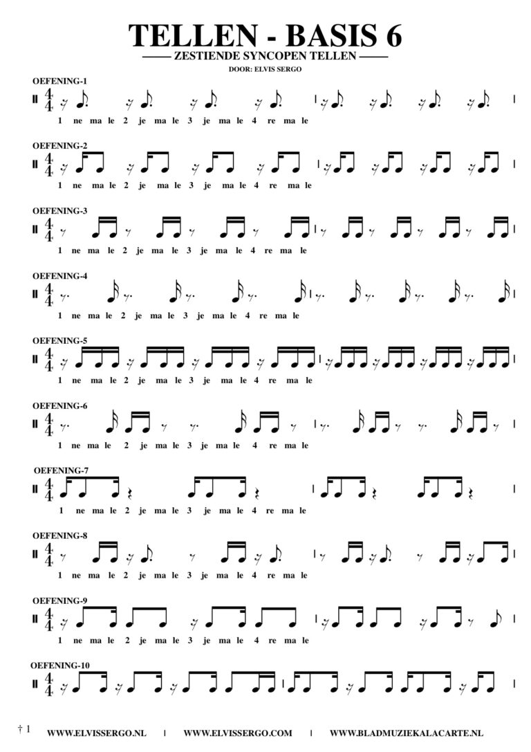 Gratis bladmuziek piano keyboard hammond theorie Bladmuziek