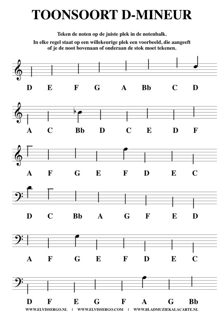 Gratis bladmuziek piano keyboard hammond theorie