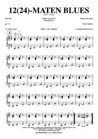 Gratis bladmuziek voor piano keyboard - 12(24)-maten blues jazz-wals