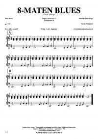 free sheetmusic for piano, keyboard, hammond - 8-bar blues 6/8 beat