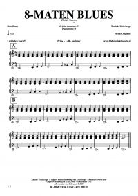 Gratis bladmuziek voor piano keyboard - 8-maten blues 6/4 beat
