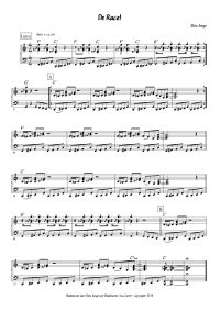 free sheetmusic for piano, keyboard, hammond - De Race!