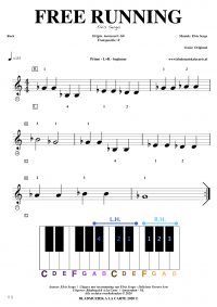 free sheetmusic for piano, keyboard, hammond - free running
