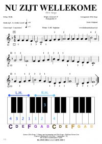 free sheetmusic for piano, keyboard, hammond - Nu zijt wellekome