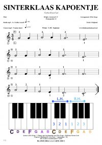 Gratis bladmuziek voor piano keyboard - Sinterklaas Kapoentje