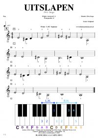 free sheetmusic for piano, keyboard, hammond - uitslapen